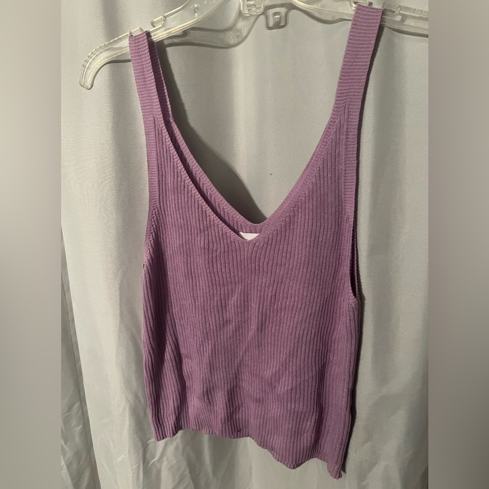 Lilac Knit Short Tank